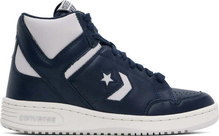 Converse Navy & Gray Weapon Mid Top Sneakers