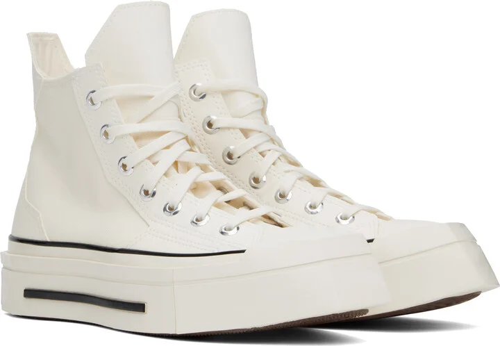 Converse Off-White Chuck 70 De Luxe Squared High Top Sneakers - Image 4