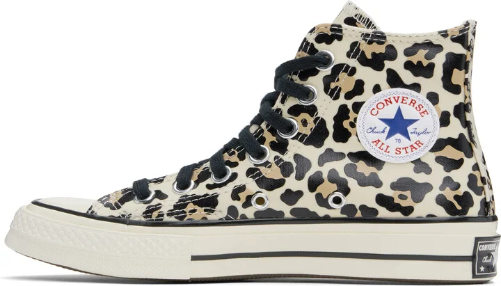 Converse Off-White Chuck 70 Glow-In-The-Dark Leopard Sneakers - Image 3