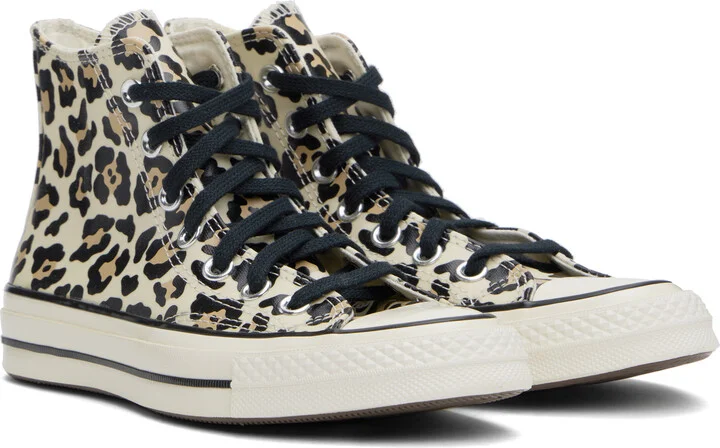 Converse Off-White Chuck 70 Glow-In-The-Dark Leopard Sneakers - Image 4