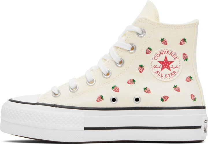 Converse Off-White Chuck Taylor All Star Embroidered Strawberries Sneakers - Image 3