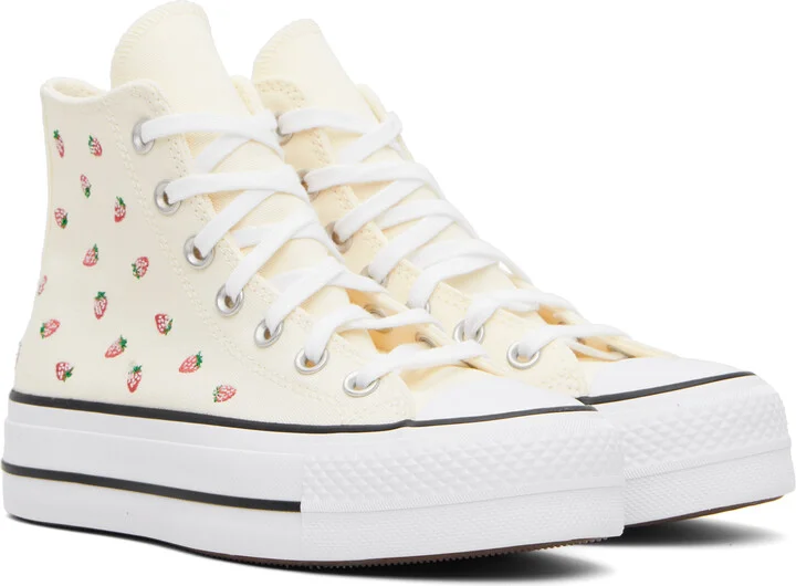 Converse Off-White Chuck Taylor All Star Embroidered Strawberries Sneakers - Image 4