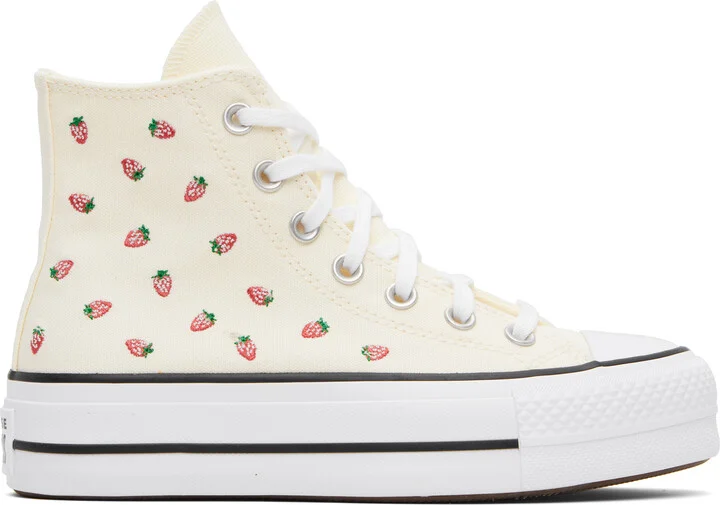 Converse Off-White Chuck Taylor All Star Embroidered Strawberries Sneakers