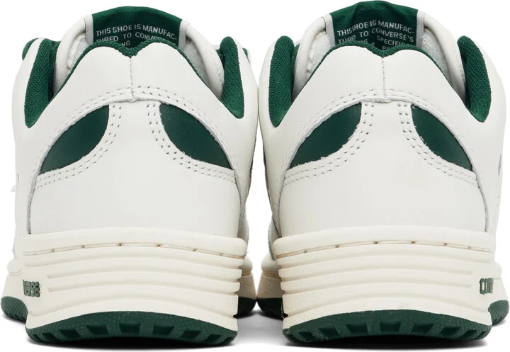 Converse Off-White & Green Weapon Low Top Sneakers - Image 2