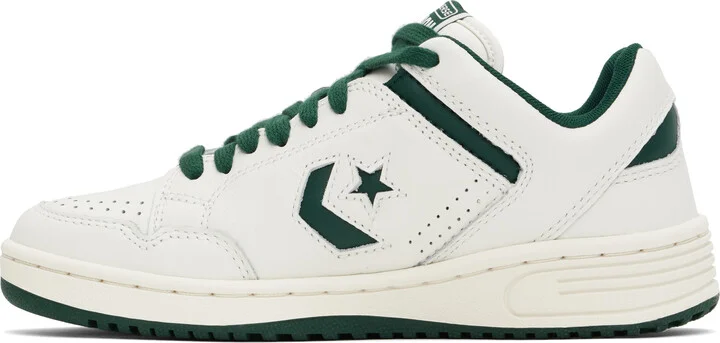 Converse Off-White & Green Weapon Low Top Sneakers - Image 3