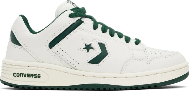 Converse Off-White & Green Weapon Low Top Sneakers