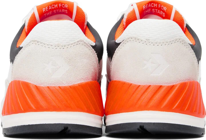 Converse Off-White & Orange Wave Trainer Low Top Sneakers - Image 2