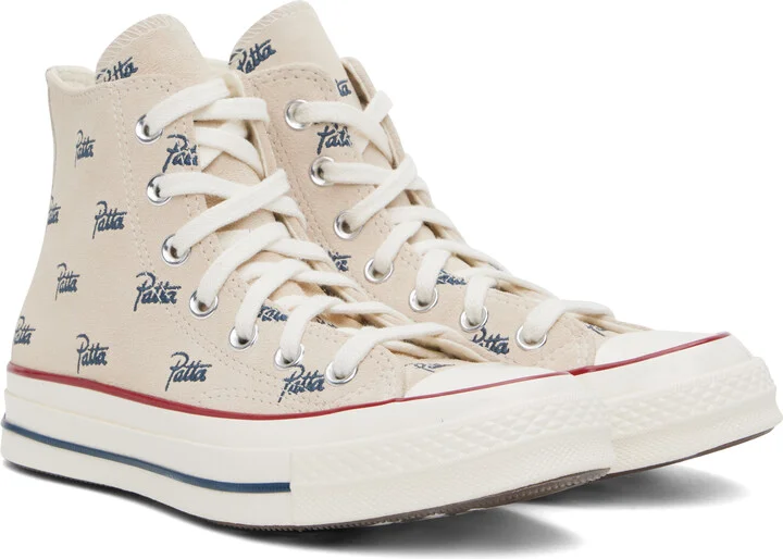 Converse Off-White Patta Edition Chuck 70 High Top Sneakers - Image 4