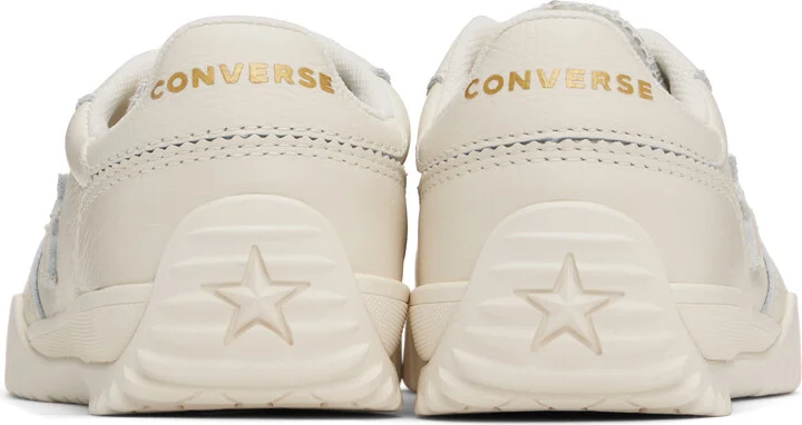 Converse Off-White Run Star Trainer Gold Low Top Sneakers - Image 2
