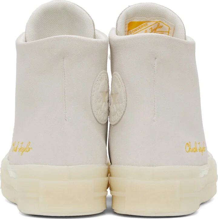 Converse Off-White & Taupe Chuck 70 Marquis Mixed Materials Sneakers - Image 2