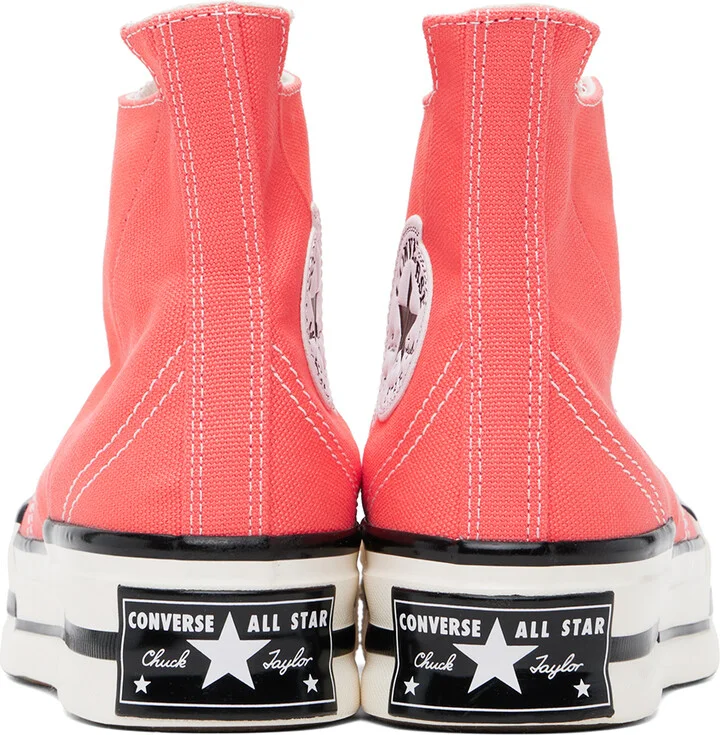 Converse Orange Chuck 70 Plus High Top Sneakers - Image 2