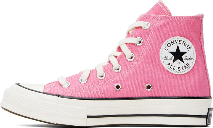 Converse Pink Chuck 70 High Top Sneakers - Image 3