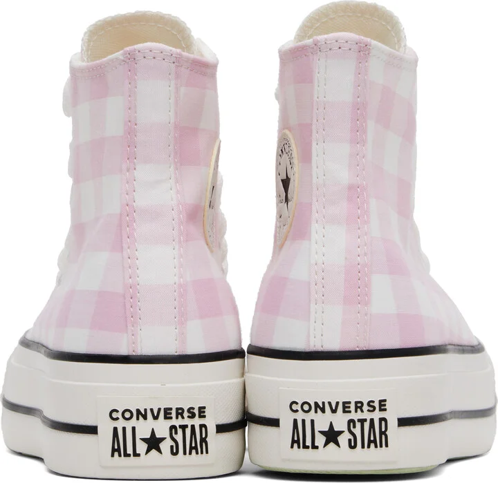 Converse Pink & White Chuck Taylor All Star Gingham Sneakers - Image 2