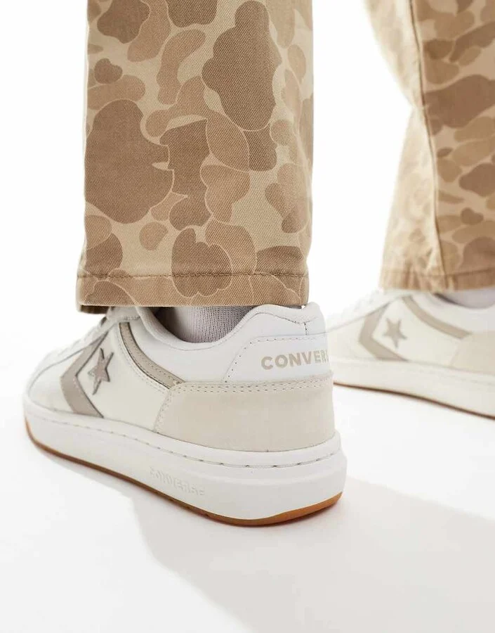 Converse Pro Blaze Classic Luxe Sport Sneaker in white and gray - Image 4