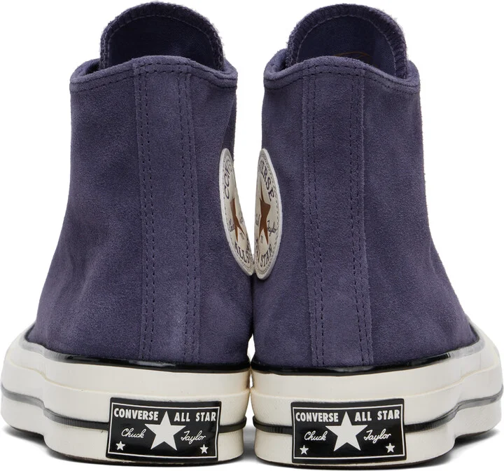 Converse Purple Chuck 70 Heritage Suede Sneakers - Image 2