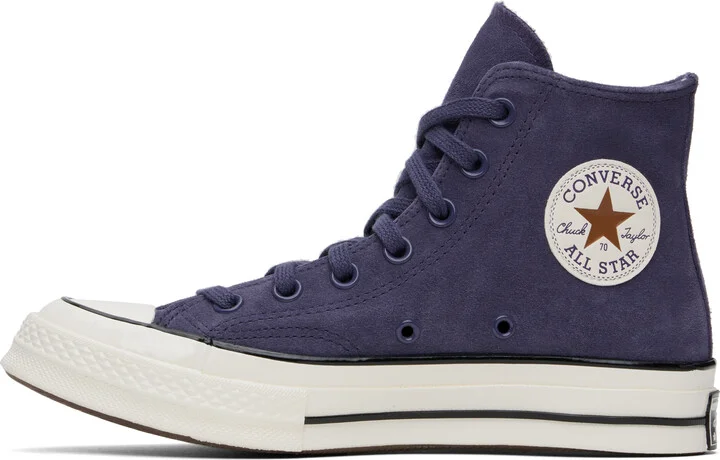 Converse Purple Chuck 70 Heritage Suede Sneakers - Image 3