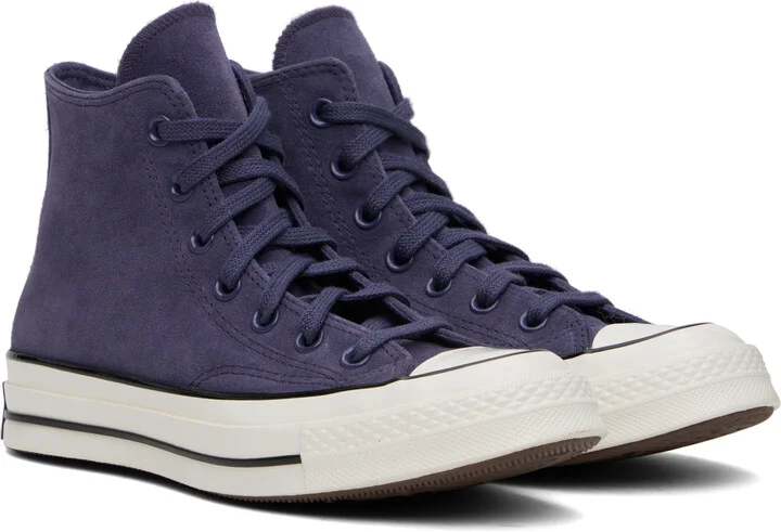 Converse Purple Chuck 70 Heritage Suede Sneakers - Image 4