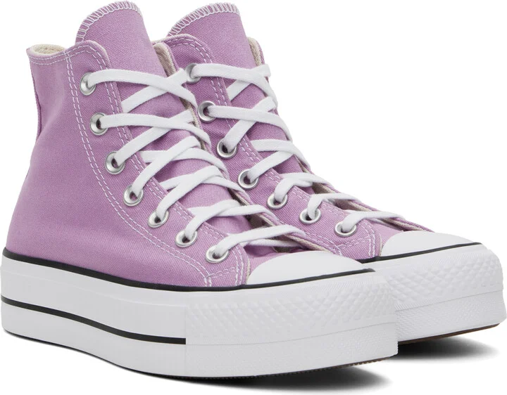 Converse Purple Chuck Taylor All Star Lift Platform High Top Sneakers - Image 4