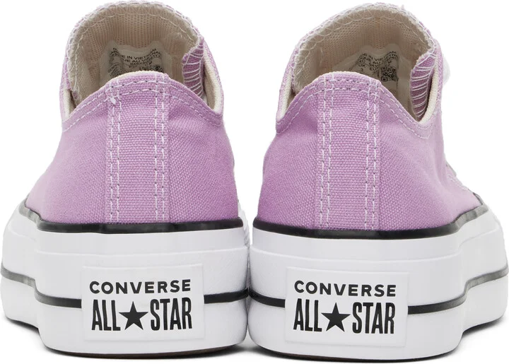 Converse Purple Chuck Taylor All Star Lift Platform Low Top Sneakers - Image 2