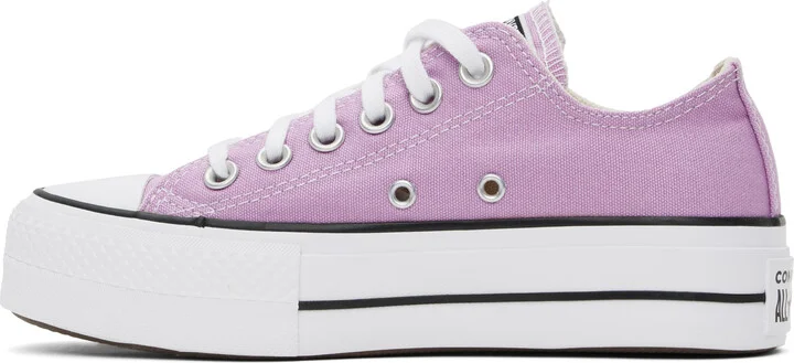 Converse Purple Chuck Taylor All Star Lift Platform Low Top Sneakers - Image 3