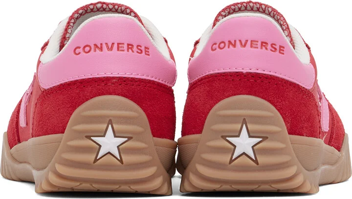 Converse Red & Pink Run Star Trainer Low Top Sneakers - Image 2
