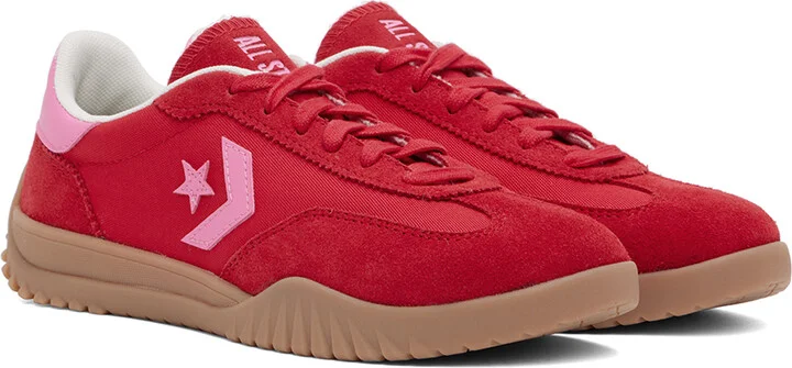 Converse Red & Pink Run Star Trainer Low Top Sneakers - Image 4