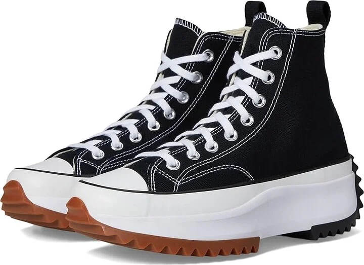 Converse Run Star Hike Canvas Platform Lace-up Boots Black/White/Gum : Men's 9.5 - Women's 11 Medium