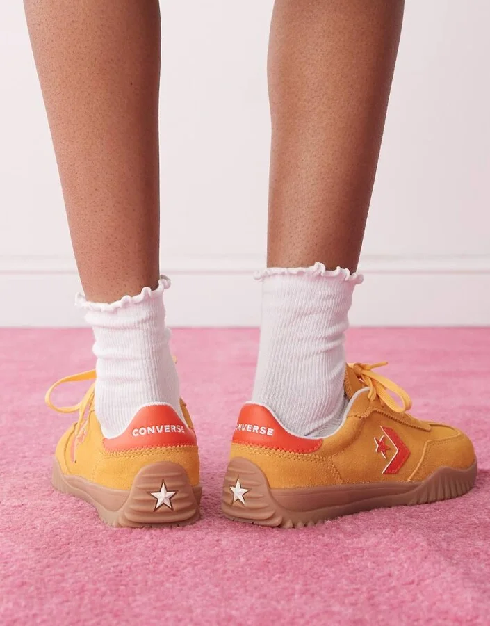 Converse Run Star sneakers in orange and red - Image 4