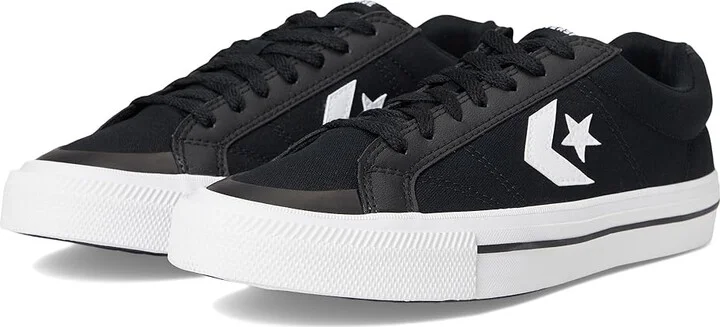 Converse Sport Casual Sneaker Men's Shoes Black/White/Black : Men's 11.5 - Women's 13.5 Medium, Leather
