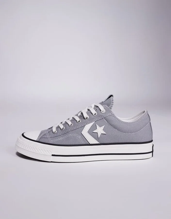 Converse Star Player 76 sneakers in gray with white detail - Image 2
