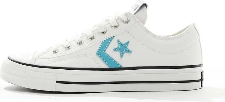 Converse Star Player 76 sneakers in white with blue detail - Image 2