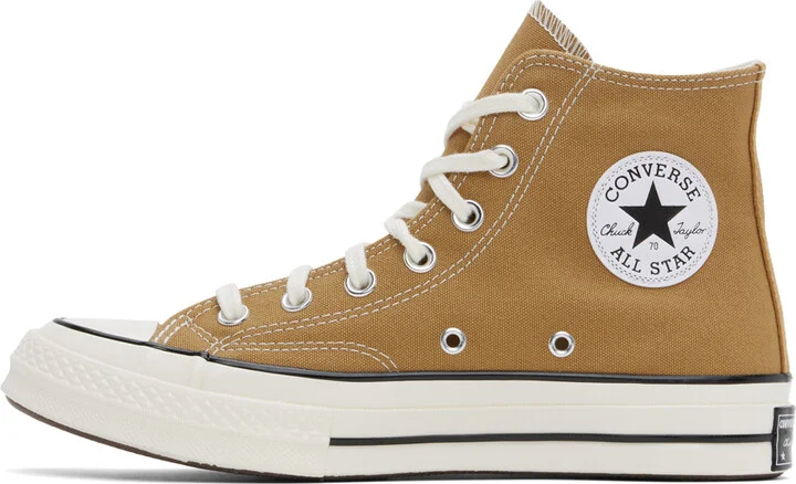 Converse Tan Chuck 70 High Top Sneakers - Image 3