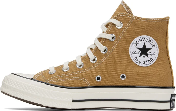 Converse Tan Chuck 70 High Top Sneakers - Image 3