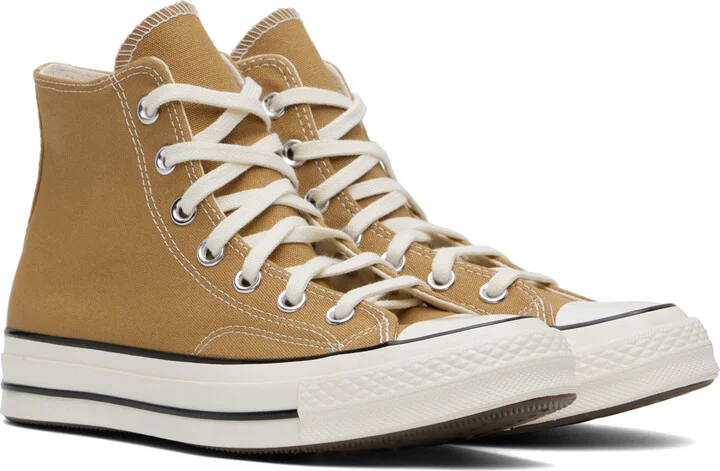 Converse Tan Chuck 70 High Top Sneakers - Image 4