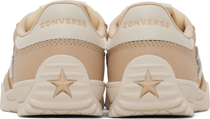 Converse Tan Run Star Nylon & Leather Sneakers - Image 2