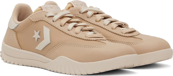 Converse Tan Run Star Nylon & Leather Sneakers - Image 4