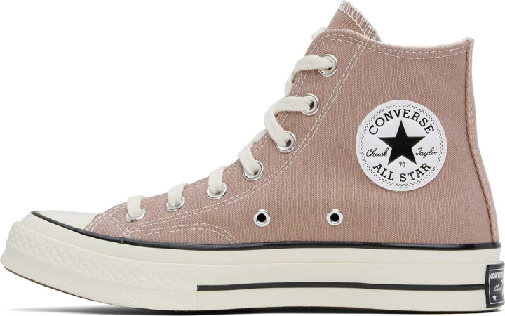 Converse Taupe Chuck 70 High Top Sneakers - Image 3