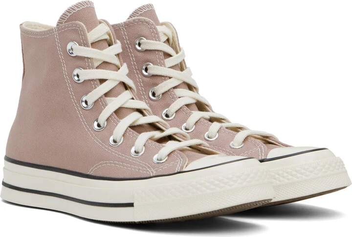 Converse Taupe Chuck 70 High Top Sneakers - Image 4