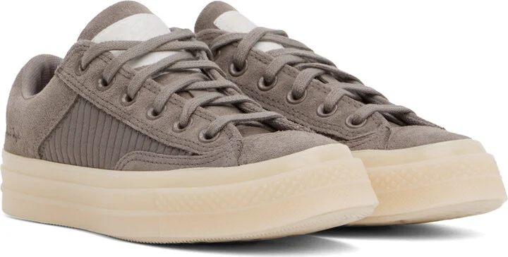 Converse Taupe Chuck 70 Marquis Boro Stitched Low Top Sneakers - Image 4