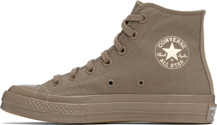 Converse Taupe Chuck 70 Monochrome Sneakers - Image 3