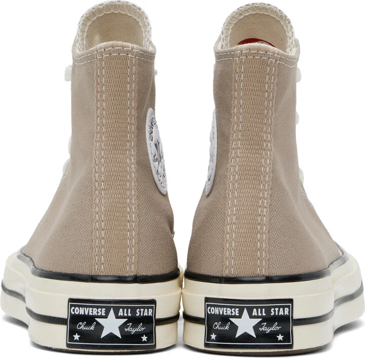 Converse Taupe Chuck 70 Vintage Canvas Sneakers - Image 2
