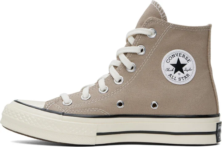 Converse Taupe Chuck 70 Vintage Canvas Sneakers - Image 3