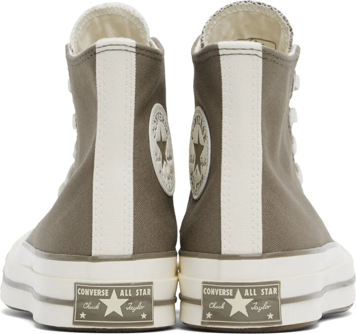 Converse Taupe Chuck 70 Worn-In High Top Sneakers - Image 2