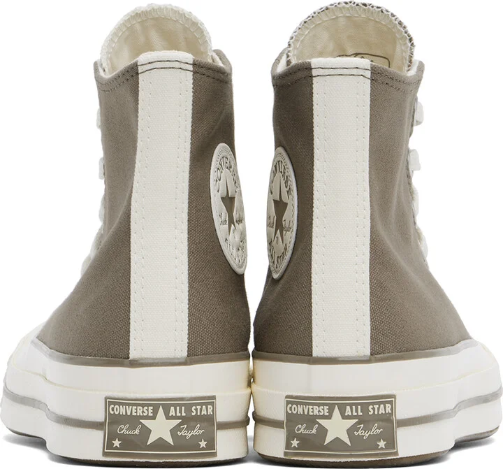 Converse Taupe Chuck 70 Worn-In High Top Sneakers - Image 2