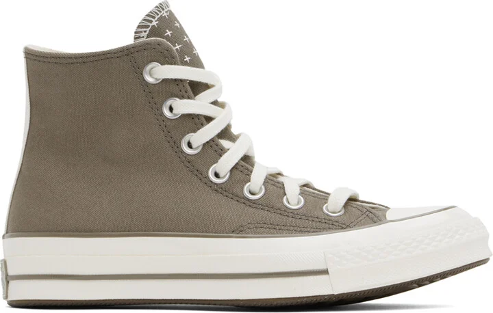 Converse Taupe Chuck 70 Worn-In High Top Sneakers