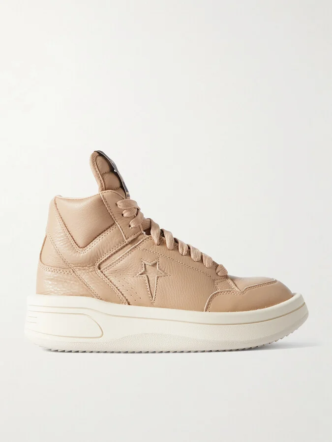 + Converse TURBOWPN Full-Grain Leather High-Top Sneakers