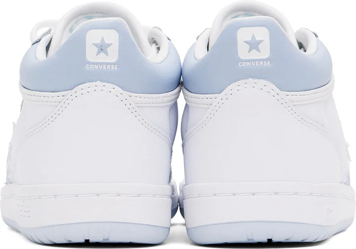 Converse White & Blue CONS Fastbreak Pro Leather & Nylon Sneakers - Image 2