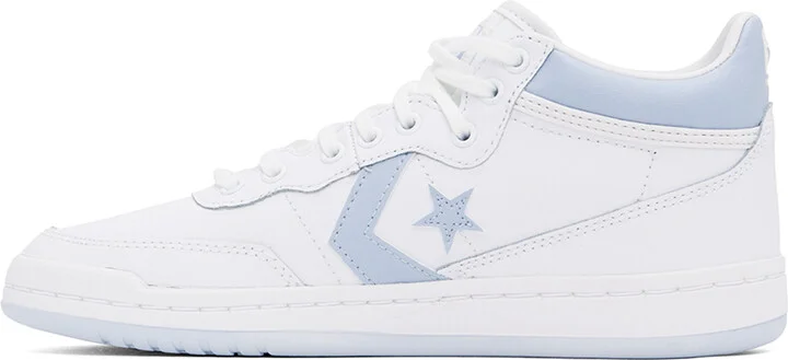 Converse White & Blue CONS Fastbreak Pro Leather & Nylon Sneakers - Image 3