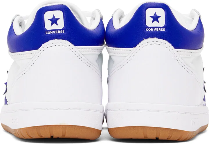 Converse White & Blue CONS Fastbreak Pro Mid Top Sneakers - Image 2