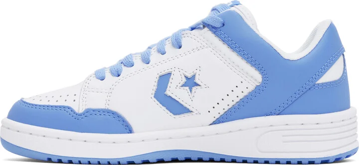 Converse White & Blue Weapon Low Top Sneakers - Image 3